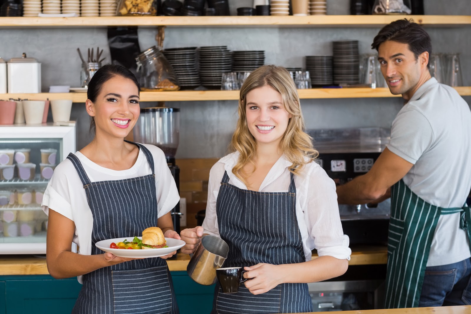 smiling servers