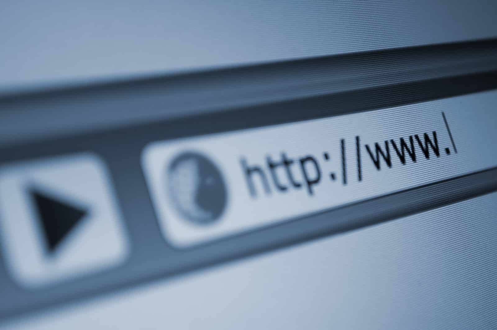 address bar of website