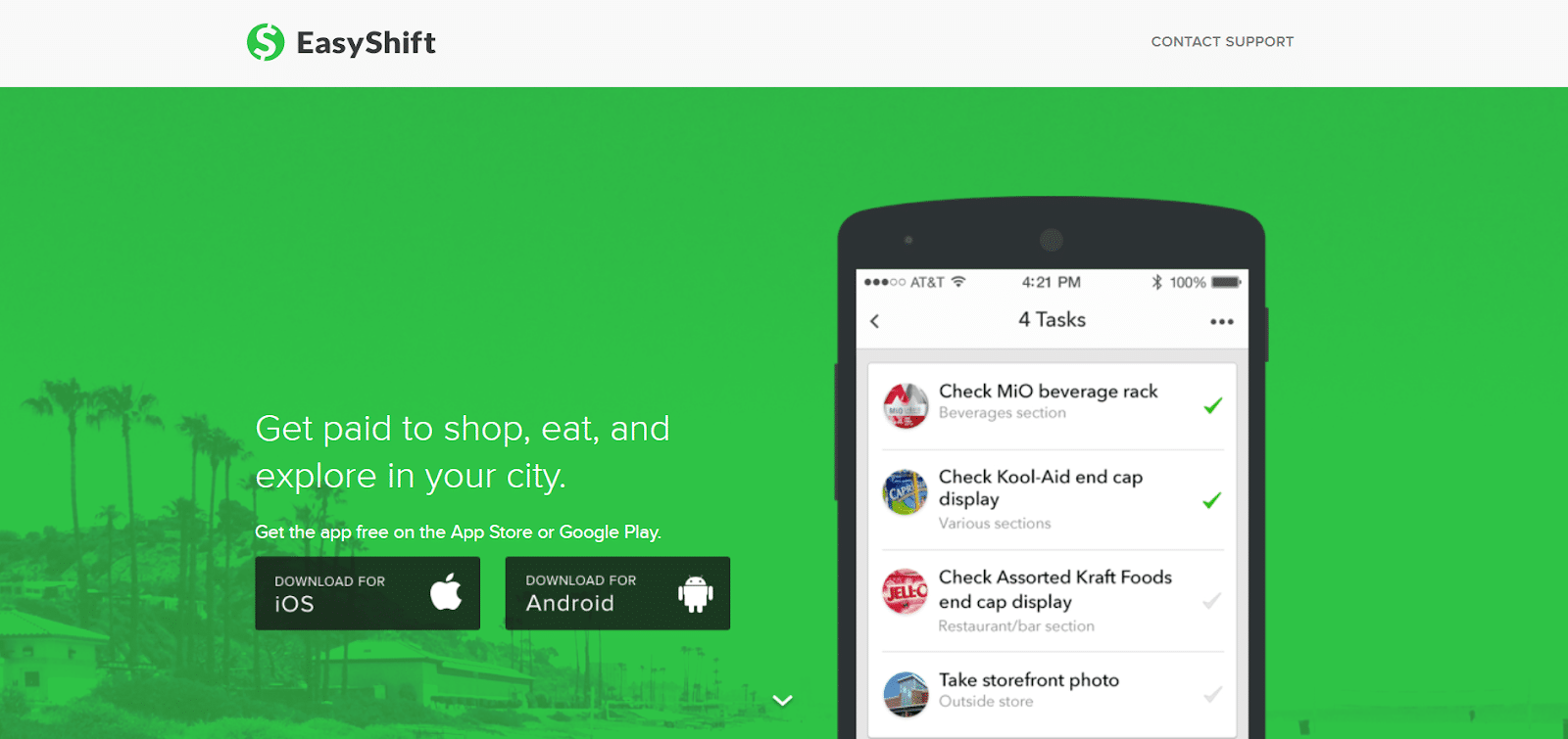 EasyShift homepage