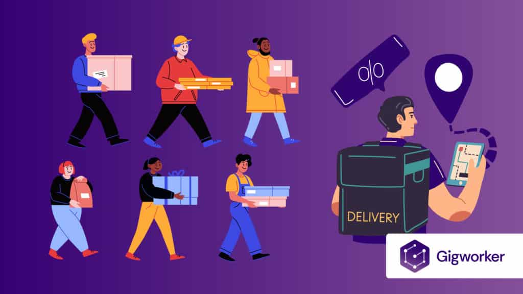 vector graphic showing an illustration of doordash group orders in action