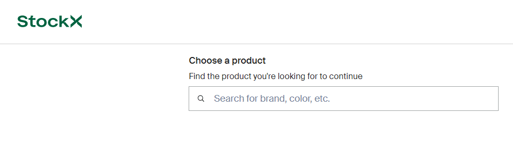 screenshot of how to sell on stockx