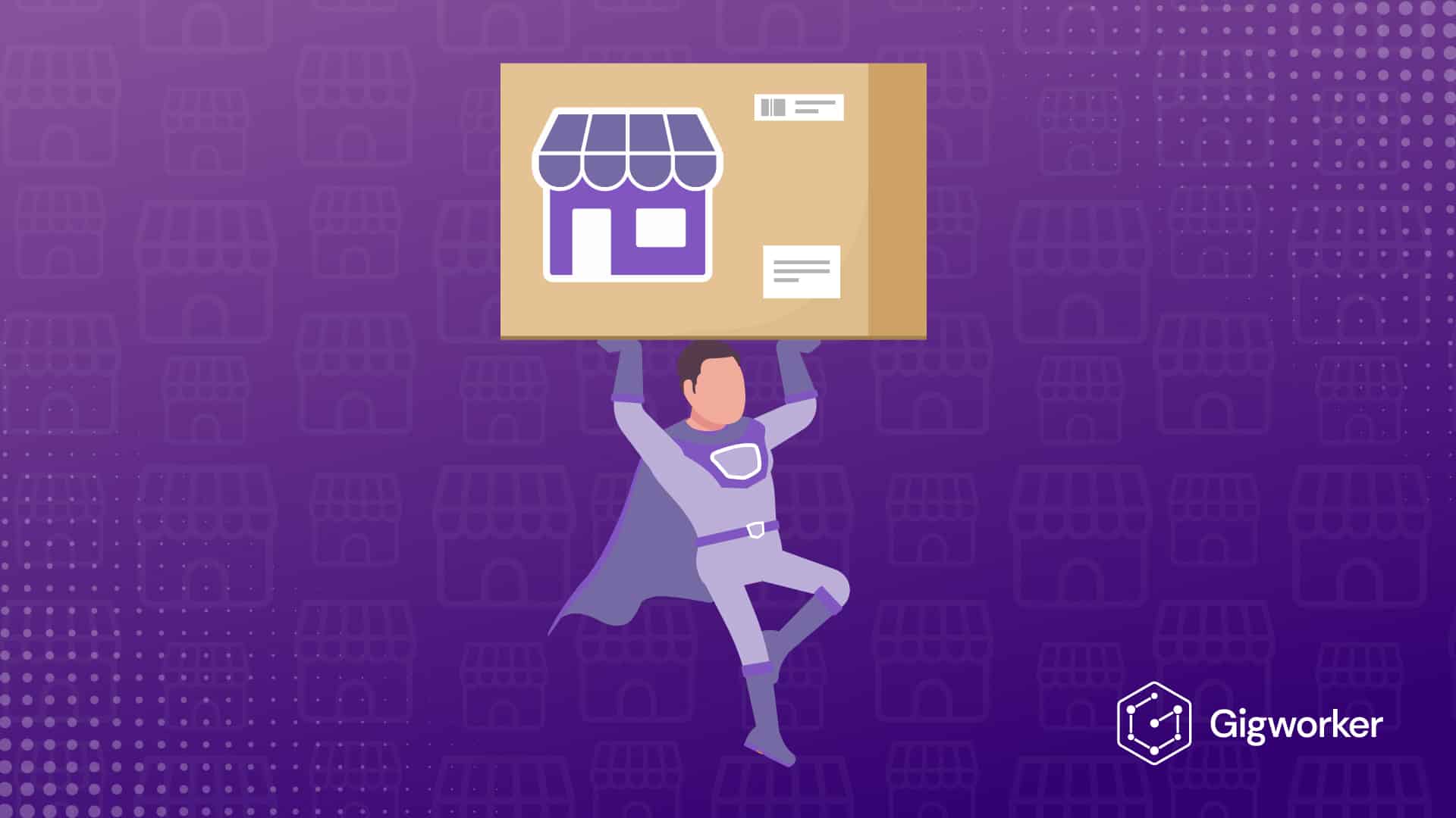 vector graphic showing an illustration of how Facebook marketplace shipping