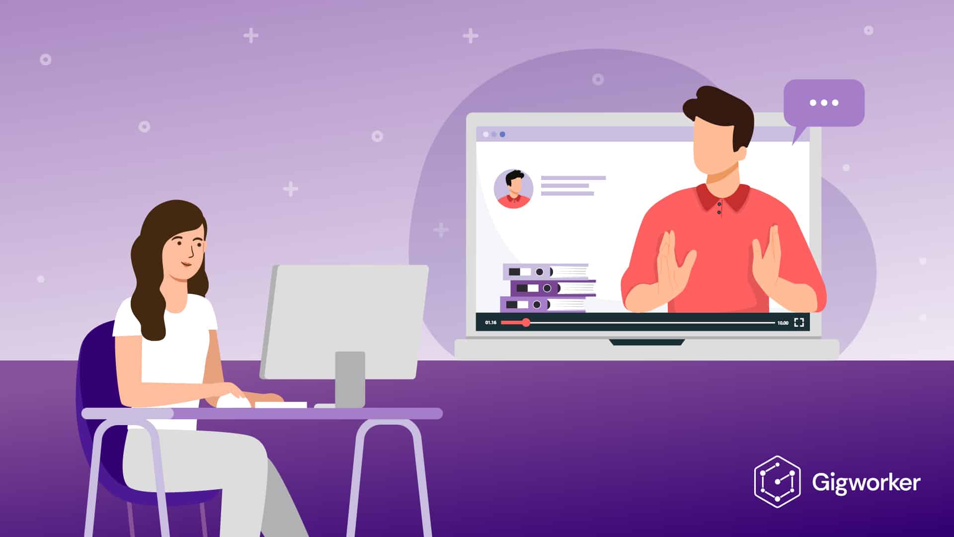 vector graphic showing an illustration of how to sell online course