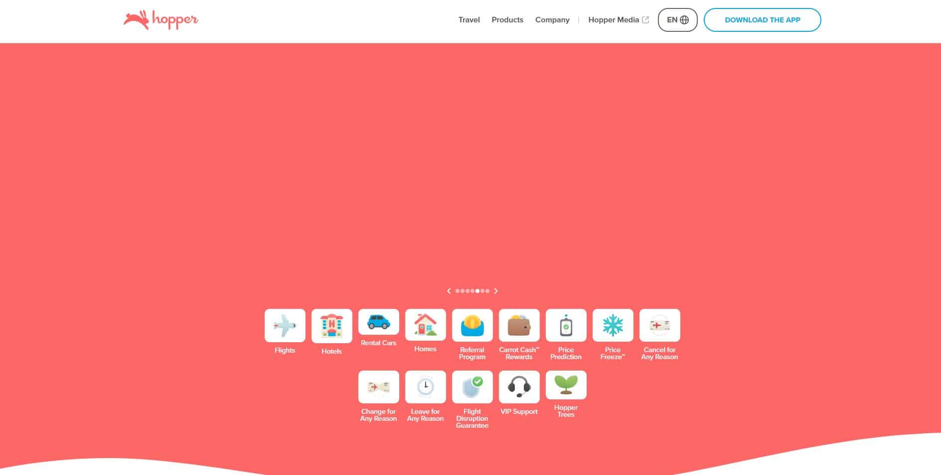 screenshot of the Hopper homepage - header graphic for the "is Hopper legit" post on gigworker.com