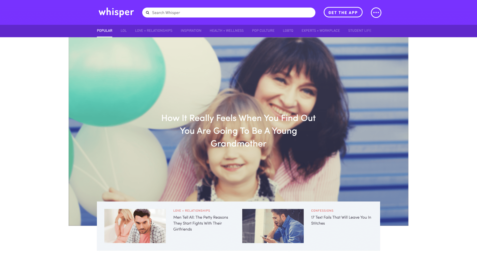 a screenshot of the whisper_homepage