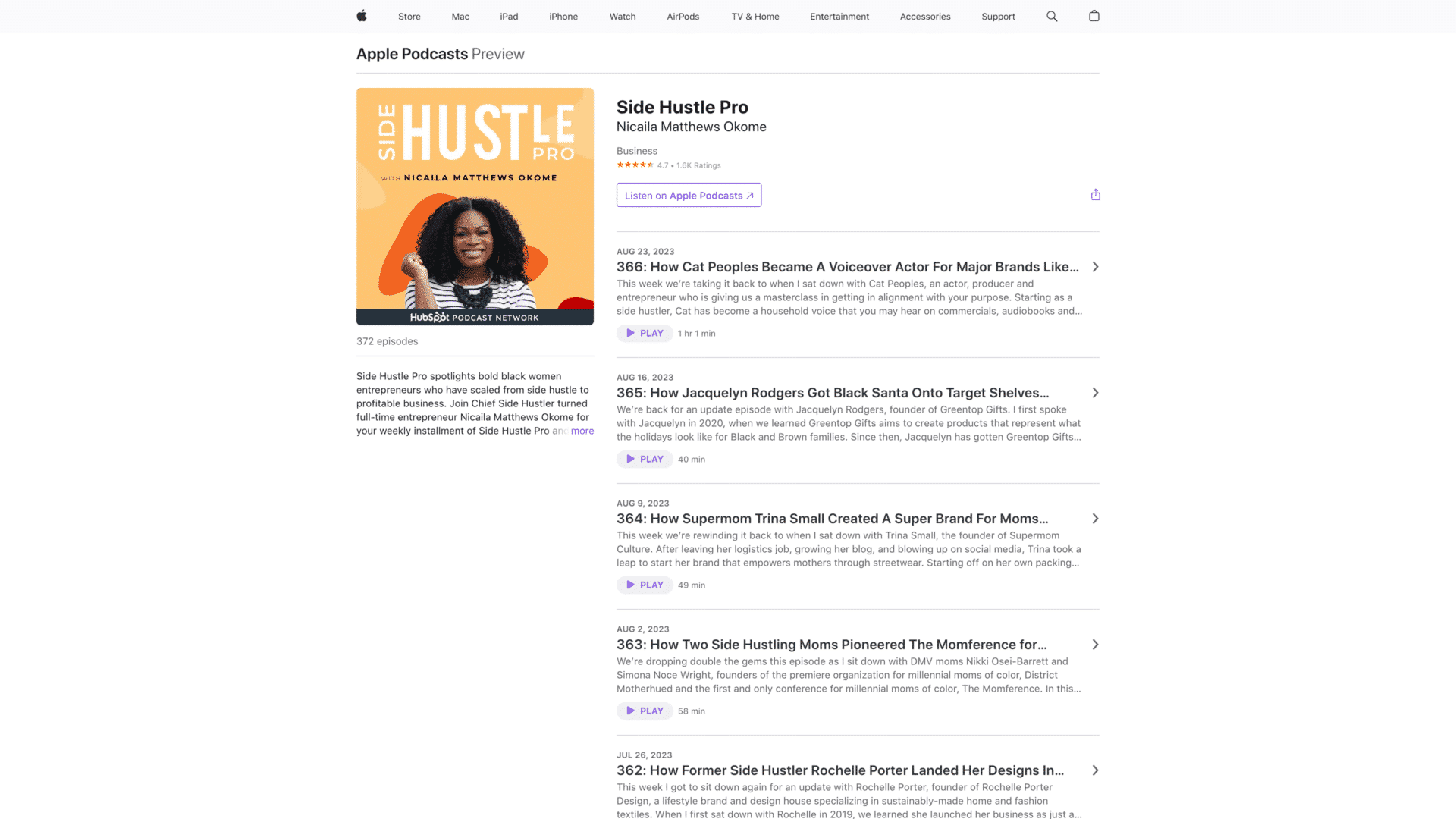 a screenshot of the Side Hustle Pro homepage