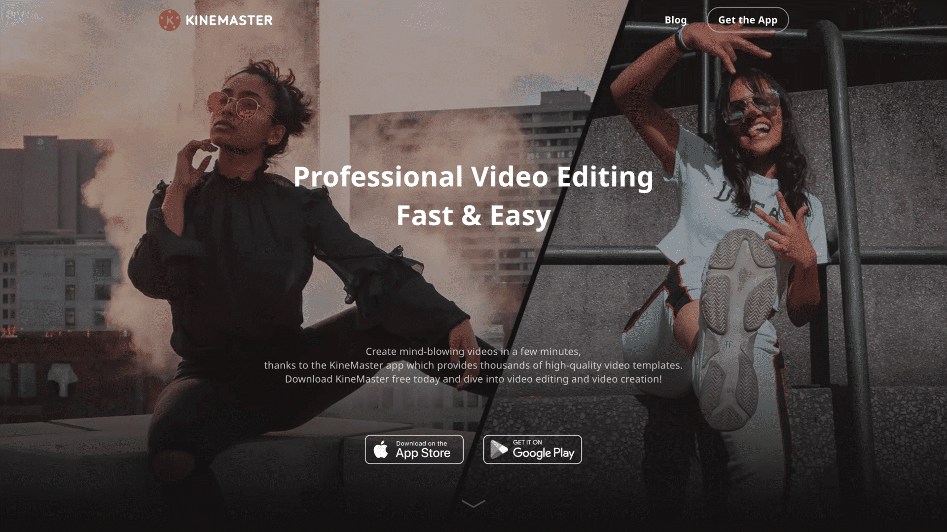 a screenshot of the KineMaster homepage